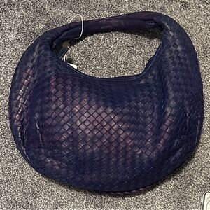 Bottega Veneta Intrecciato iridescent blue purple Jodie hobo bag #460 bsc